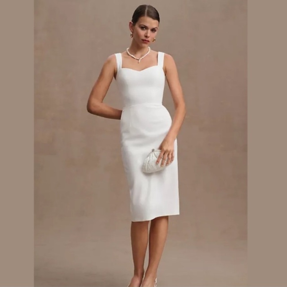 Dress the Population Nicole Sweetheart Neck Cocktail Midi